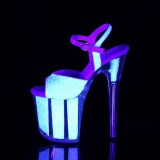 Neon glitter 20 cm FLAMINGO-810UVG paaldans schoenen met hoge hakken