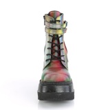 Neon rainbow 11,5 cm SHAKER-52 lolita ankle boots wedge platform