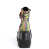 Neon rainbow 11,5 cm SHAKER-52 lolita ankle boots wedge platform