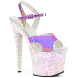 Opaal 18 cm UNICORN-711LG glitter schoenen met hakken