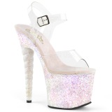 Opaal Schitteren 18 cm UNICORN-708LG High Heels Plateau