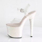 Opaal Schitteren 18 cm UNICORN-708LG High Heels Plateau