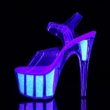 Opaal glitter 18 cm Pleaser ADORE-708UVG paaldans schoenen met hoge hakken