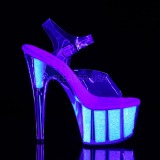 Opaal glitter 18 cm Pleaser ADORE-708UVG paaldans schoenen met hoge hakken