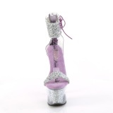 Paarse 18 cm SKY-327RSI pleaser hoge hakken met strass enkel manchet