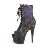 Paarse glitter 18 cm ADORE-1021OMBG paaldans enkellaarsjes met hoge hakken