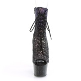 Paarse glitter 18 cm ADORE-1021OMBG paaldans enkellaarsjes met hoge hakken