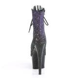 Paarse glitter 18 cm ADORE-1021OMBG paaldans enkellaarsjes met hoge hakken