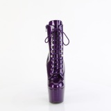 Paarse glitter 18 cm dames high heels boots plateau