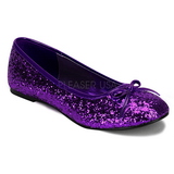 Paarse glitter STAR-16G dames ballerinas schoenen