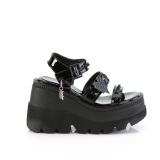 Patent 11,5 cm SHAKER-13 glitter platform wedge sandals