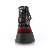 Patent 12 cm STOMP-18 lolita ankle boots wedge platform