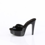 Patent 13 cm MARTINI-501 Black mules high heels