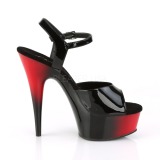 Patent 15 cm Pleaser DELIGHT-609BR high heeled sandals