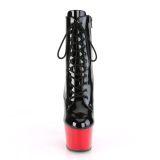 Patent 18 cm ADORE-1020 pleaser ankle boots with red soles
