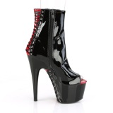 Patent 18 cm ADORE-1025 corset platform pleaser ankle boots