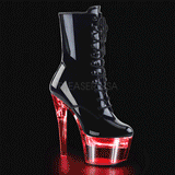 Patent 18 cm FLASH-1020-7 led platform pole dance ankle boots