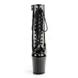 Patent 18 cm RADIANT-1020 lace up womens ankle boots