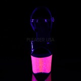 Patent 18 cm SKY-309UVLG High Heeled Sandal Neon Platform