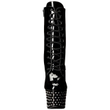 Patent 18 cm STARDUST-1020-7 womens ankle boots rhinestone platform