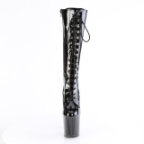 Patent 19 cm ENCHANT-2023 laced womens boots with platform
