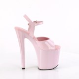 Patent 19 cm ENCHANT-709 rose pleaser shoes with high heels