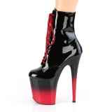 Patent 20 cm FLAMINGO-1020BR-H Exotic pole dance ankle boots