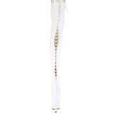 Patent 20 cm FLAMINGO-3850 White overknee boots with laces
