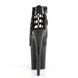 Patent 20 cm Pleaser FLAMINGO-800-20 Platform Ankle Calf Boots