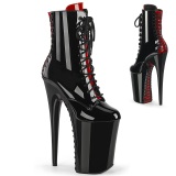 Patent 23 cm INFINITY-1020FH corset platform pleaser ankle boots