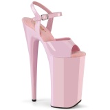 Patent 25,5 cm BEYOND-009 Roze extrem platform high heels shoes