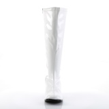 Patent 7,5 cm GOGO-300X knee high womens boots with wide calf