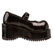 Patent 8,5 cm DEMONIA DOLLIE-01 Black gothic mary jane pumps
