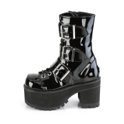 Patent 9,5 cm Demonia RANGER-308 gothic platform ankle boots
