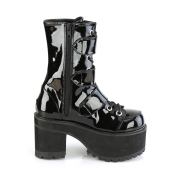 Patent 9,5 cm Demonia RANGER-308 gothic platform ankle boots