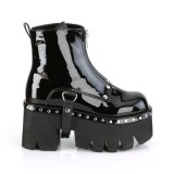Patent 9 cm ASHES-100 demonia ankle boots platform