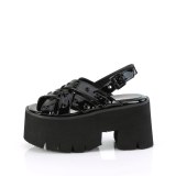 Patent 9 cm ASHES-12 emo punk platform chunky sandals