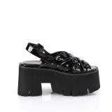 Patent 9 cm ASHES-12 emo punk platform chunky sandals