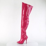 Pink 13 cm SEDUCE-3000WC stretch wijde schacht overknee laarzen brede schacht