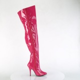 Pink 13 cm SEDUCE-3000WC stretch wijde schacht overknee laarzen brede schacht