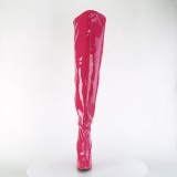 Pink 13 cm stretch wijde schacht overknee laarzen brede schacht voor mannen