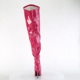 Pink 13 cm stretch wijde schacht overknee laarzen brede schacht voor mannen