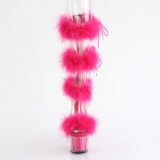 Pink 18 cm ADORE-728F pole dance hakken met veren