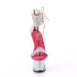 Pink 18 cm SKY-327RSI pleaser high heels with strass ankle cuff