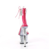 Pink 18 cm SKY-327RSI pleaser high heels with strass ankle cuff