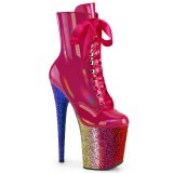 Pink 20 cm FLAMINGO-1020HG glitter exotic hakken - pole dance enkellaarsjes