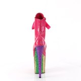 Pink 20 cm FLAMINGO-1020HG glitter exotic hakken - pole dance enkellaarsjes