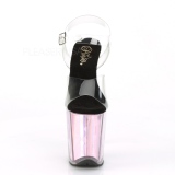 Pink 20 cm FLAMINGO-808HGI Hologram platform high heels shoes