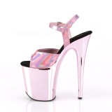 Pink 20 cm FLAMINGO-809HG pleaser hoge hakken met plateau