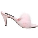 Pink 8 cm AMOUR-03 maraboe veren Mules Schoenen